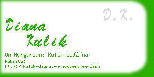 diana kulik business card